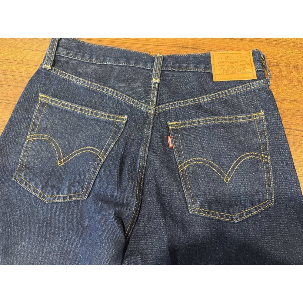 Levi premium denim Ribcage Wide Leg jeans Big E Sz 28 - Picture 5 of 12